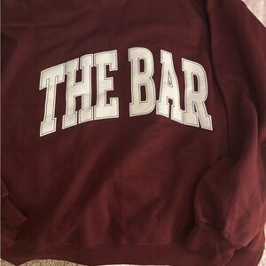 The Bar Maroon Crewneck Sweater